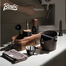 Bincoo All-in-one Espresso Coffee Tamping Station Set, Wooden Coffee Organizer with Tamper, Distributor, Knock Box, Milk Pitcher & Complete Barista Tools for Home Espresso Brewing