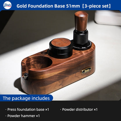 Bincoo All-in-one Espresso Coffee Tamping Station Set, Wooden Coffee Organizer with Tamper, Distributor, Knock Box, Milk Pitcher & Complete Barista Tools for Home Espresso Brewing