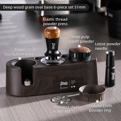BINCOO Coffee Press Holder Cloth Powder Dispenser Set Coffee Machine Handle Filling Holder Coffee Storage Tools Complete Set 51MM/58MM