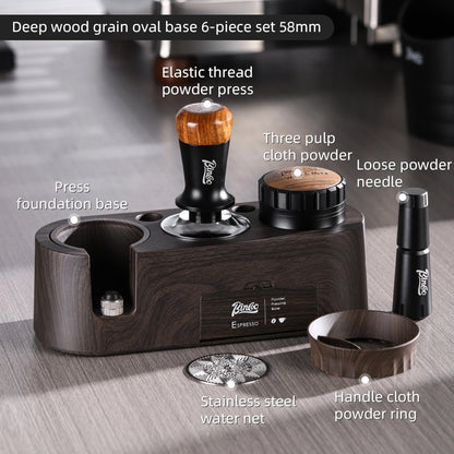 BINCOO Coffee Press Holder Cloth Powder Dispenser Set Coffee Machine Handle Filling Holder Coffee Storage Tools Complete Set 51MM/58MM