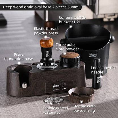 BINCOO Coffee Press Holder Cloth Powder Dispenser Set Coffee Machine Handle Filling Holder Coffee Storage Tools Complete Set 51MM/58MM