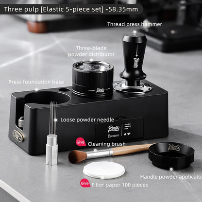 BINCOO Self-gravity Cloth Powder Distributor Adjustment-free Adaptive Coffee Powder Distributor Three Oars and Five Oars only for 58MM