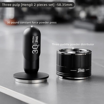 BINCOO Self-gravity Cloth Powder Distributor Adjustment-free Adaptive Coffee Powder Distributor Three Oars and Five Oars only for 58MM