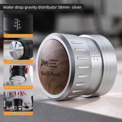 BINCOO Coffee Cloth Powder Press Hammer 2-in-1 Six-Pulp Cloth Powder Tamper Coffee Machine Appliances 58MM
