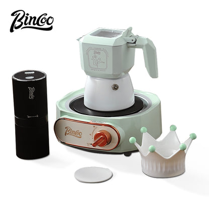 BINCOO Double Valve Moka Pot Macaroon Color Espresso Pot Set Small Household Extraction Coffee Pot Apparatus 2Cups