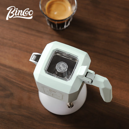BINCOO Double Valve Moka Pot Macaroon Color Espresso Pot Set Small Household Extraction Coffee Pot Apparatus 2Cups