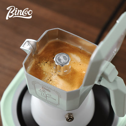 BINCOO Double Valve Moka Pot Macaroon Color Espresso Pot Set Small Household Extraction Coffee Pot Apparatus 2Cups