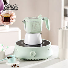 BINCOO Dual-valve Moka Pot Home Brewing Coffee Pot with Electric Potter Extractor Espresso Coffee Pot Coffee Utensils Set 2Cups