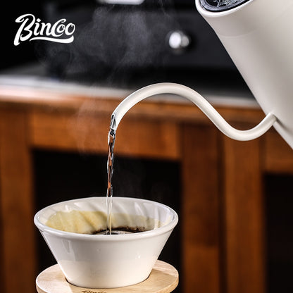 BINCOO Thermostatic Hand Brew Coffee Kettle Set Electric Kettle Intelligent Temperature Control Kettle for Home Office 800ML