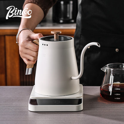 BINCOO Thermostatic Hand Brew Coffee Kettle Set Electric Kettle Intelligent Temperature Control Kettle for Home Office 800ML