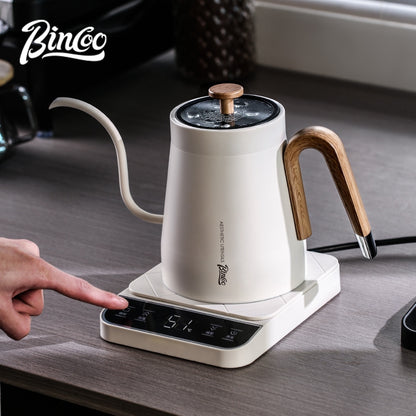 BINCOO Thermostatic Hand Brew Coffee Kettle Set Electric Kettle Intelligent Temperature Control Kettle for Home Office 800ML