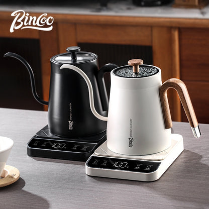 BINCOO Thermostatic Hand Brew Coffee Kettle Set Electric Kettle Intelligent Temperature Control Kettle for Home Office 800ML