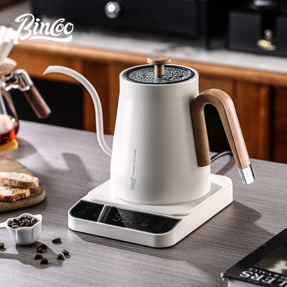 BINCOO Thermostatic Hand Brew Coffee Kettle Set Electric Kettle Intelligent Temperature Control Kettle for Home Office 800ML