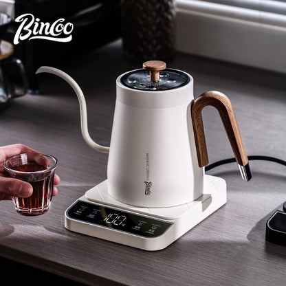 BINCOO Thermostatic Hand Brew Coffee Kettle Set Electric Kettle Intelligent Temperature Control Kettle for Home Office 800ML