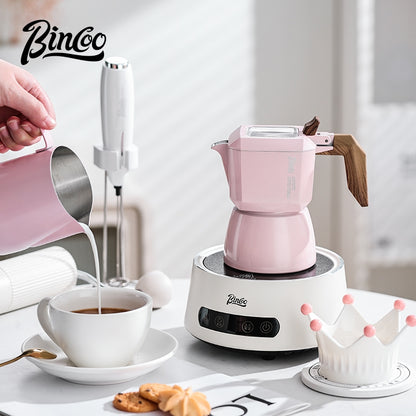 BINCOO Bird Double Valve Moka Pot Extract Espresso Pot Small Household Italian Coffee Machine Set 2 Cups