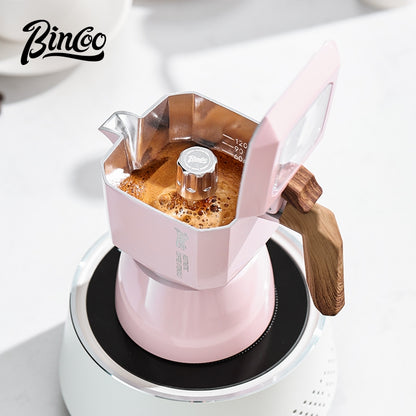 BINCOO Bird Double Valve Moka Pot Extract Espresso Pot Small Household Italian Coffee Machine Set 2 Cups