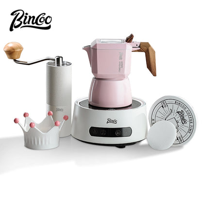 BINCOO Bird Double Valve Moka Pot Extract Espresso Pot Small Household Italian Coffee Machine Set 2 Cups