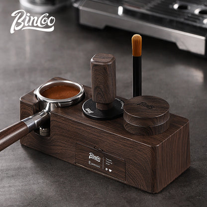 BINCOO Coffee Machine Handle Filling Press Base Powder Cloth Set Powder Press Hammer 3 Piece Set Coffee Machine Accessories 51MM/58MM