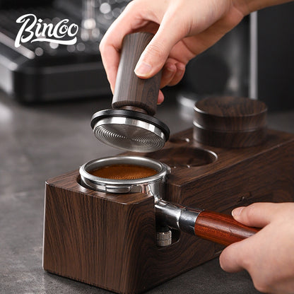 BINCOO Coffee Machine Handle Filling Press Base Powder Cloth Set Powder Press Hammer 3 Piece Set Coffee Machine Accessories 51MM/58MM