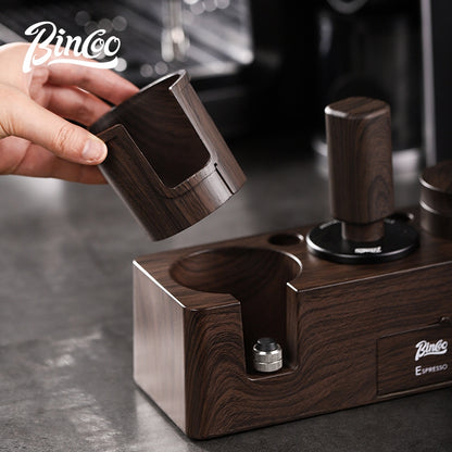 BINCOO Coffee Machine Handle Filling Press Base Powder Cloth Set Powder Press Hammer 3 Piece Set Coffee Machine Accessories 51MM/58MM