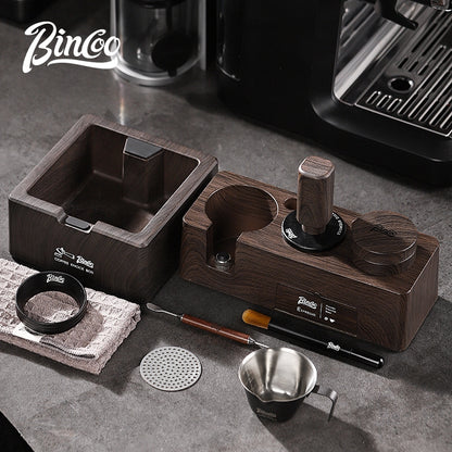 BINCOO Coffee Machine Handle Filling Press Base Powder Cloth Set Powder Press Hammer 3 Piece Set Coffee Machine Accessories 51MM/58MM