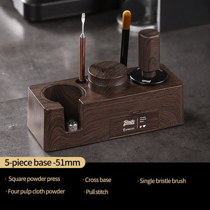 BINCOO Coffee Machine Handle Filling Press Base Powder Cloth Set Powder Press Hammer 3 Piece Set Coffee Machine Accessories 51MM/58MM