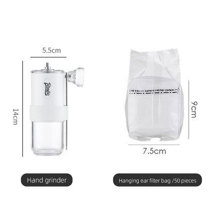 BINCOO Coffee Bean Grinder Hanging Ear Filter Hand Punch Pot Sharing Pot Set Mini Home Coffee Utensils Set 600ML