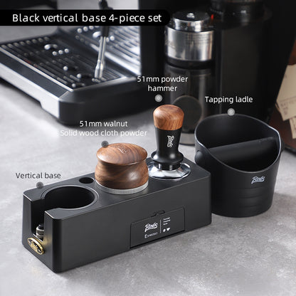 BINCOO Coffee Press Base Coffee Powder Hammer Cloth Powder Dispenser 3 Piece Set Coffee Machine Handle Storage Base Coffee Utensils 51MM/58MM