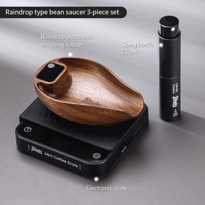 BINCOO Walnut Touchscreens Coffee Electronic Scale Bean Dish Hand Brewed Coffee Weighing Plate Espresso Appliances