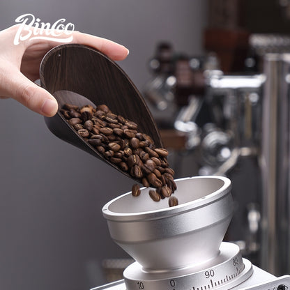 BINCOO Dark Wooden Coffee Weighing Plate Specialized Hand-Brewed Coffee Weighing Container with Electronic Scale