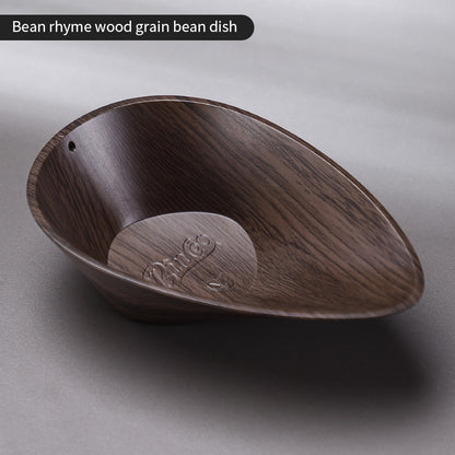 BINCOO Dark Wooden Coffee Weighing Plate Specialized Hand-Brewed Coffee Weighing Container with Electronic Scale