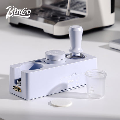 BINCOO Espresso Coffee Press Base Set Cloth Powder Distributor Powder Press Hammer Three pieces Coffee Machine Handle Storage Utensils 51MM/58MM