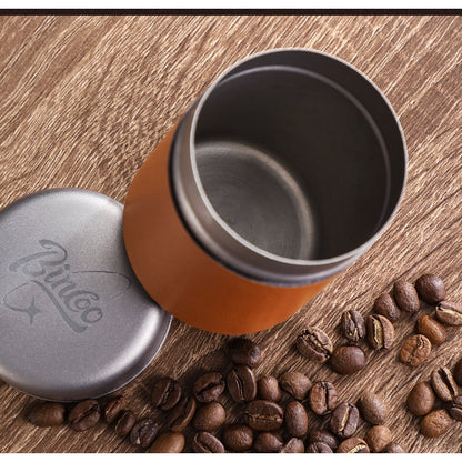 Bincoo Portable Coffee Bean Saver Coffee Powder Sealer Titanium Mini Organizer Storage Jar for Outdoor Traveling 210ML