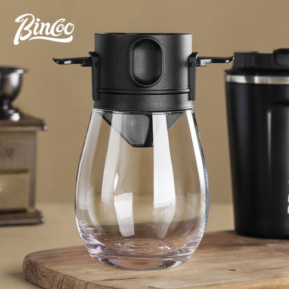 BINCOO Foldable Coffee Filter Double Funnel  Stainless Steel Filter Coffee Dripper Portable Coffee Utensils