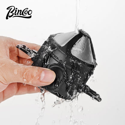 BINCOO Foldable Coffee Filter Double Funnel  Stainless Steel Filter Coffee Dripper Portable Coffee Utensils