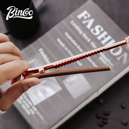 Bincoo Coffee Spoon with Clip 304 Stainless Steel Milk Coffee Powder Ice-cream Scoop Tea Coffee Measuring Spoon Kitchen Supply Powder Measuring Tools