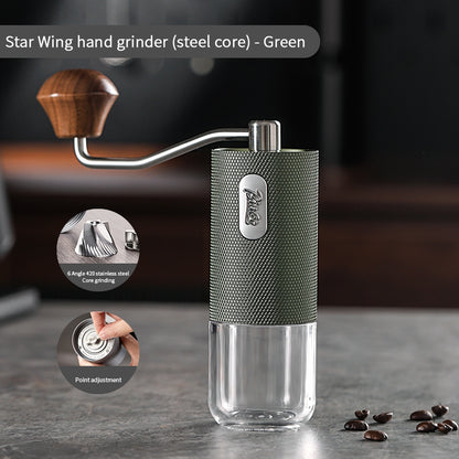 Bincoo Manual Coffee Grinder Small Coffee Bean Grinder Steel Core Coffee Utensils Household