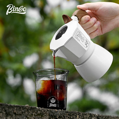 BINCOO Glass Coffee Cup Clear Latte Mug Open Mouth Mug For Home Office 300ML
