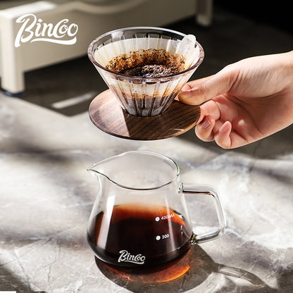 BINCOO Coffee Filter Cup Sharing Pot Drip Filter V01 Funnel Hand Brew Coffee Pot Set Utensils v60
