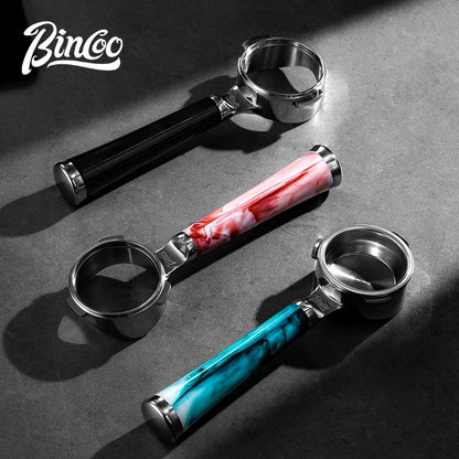 BINCOO Coffee Machine Bottomless Hollow Handle Espresso Handle Double Lugs Triple Lugs 51MM/58MM for Donlim De'Longhi Barsetto