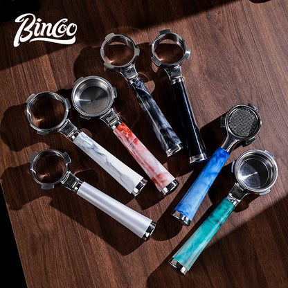 BINCOO Coffee Machine Bottomless Hollow Handle Espresso Handle Double Lugs Triple Lugs 51MM/58MM for Donlim De'Longhi Barsetto