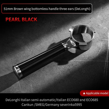 BINCOO Coffee Machine Bottomless Hollow Handle Espresso Handle Double Lugs Triple Lugs 51MM/58MM for Donlim De'Longhi Barsetto