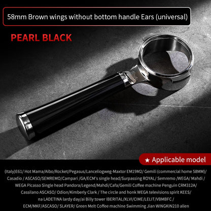BINCOO Coffee Machine Bottomless Hollow Handle Espresso Handle Double Lugs Triple Lugs 51MM/58MM for Donlim De'Longhi Barsetto