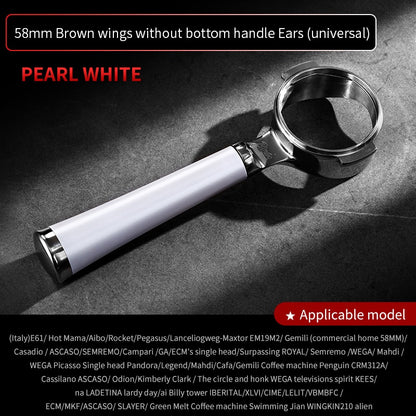 BINCOO Coffee Machine Bottomless Hollow Handle Espresso Handle Double Lugs Triple Lugs 51MM/58MM for Donlim De'Longhi Barsetto