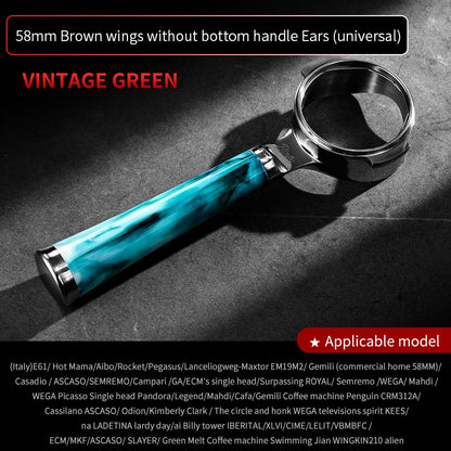 BINCOO Coffee Machine Bottomless Hollow Handle Espresso Handle Double Lugs Triple Lugs 51MM/58MM for Donlim De'Longhi Barsetto