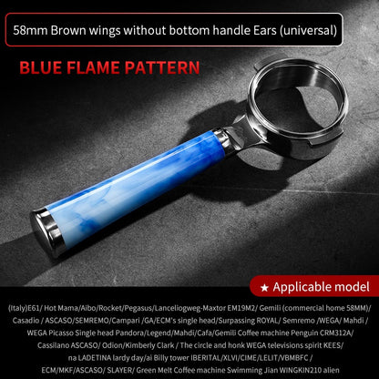 BINCOO Coffee Machine Bottomless Hollow Handle Espresso Handle Double Lugs Triple Lugs 51MM/58MM for Donlim De'Longhi Barsetto