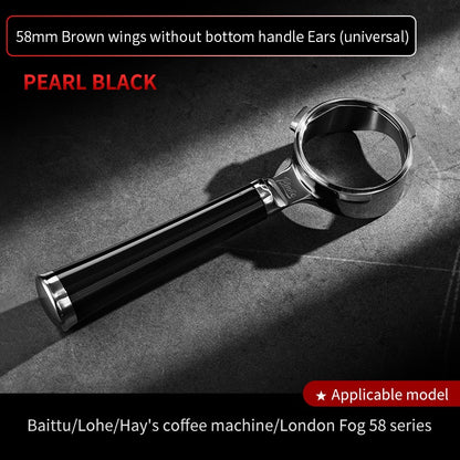 BINCOO Coffee Machine Bottomless Hollow Handle Espresso Handle Double Lugs Triple Lugs 51MM/58MM for Donlim De'Longhi Barsetto