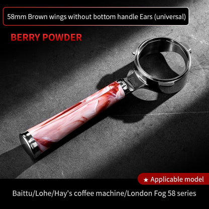BINCOO Coffee Machine Bottomless Hollow Handle Espresso Handle Double Lugs Triple Lugs 51MM/58MM for Donlim De'Longhi Barsetto