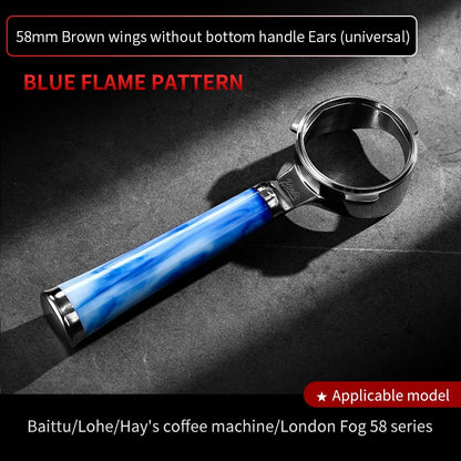 BINCOO Coffee Machine Bottomless Hollow Handle Espresso Handle Double Lugs Triple Lugs 51MM/58MM for Donlim De'Longhi Barsetto