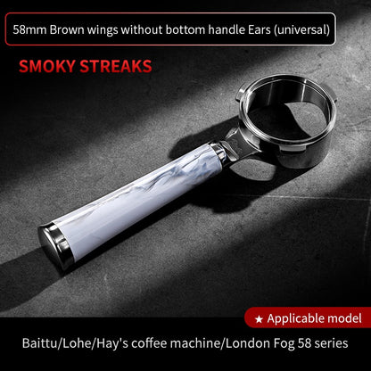 BINCOO Coffee Machine Bottomless Hollow Handle Espresso Handle Double Lugs Triple Lugs 51MM/58MM for Donlim De'Longhi Barsetto